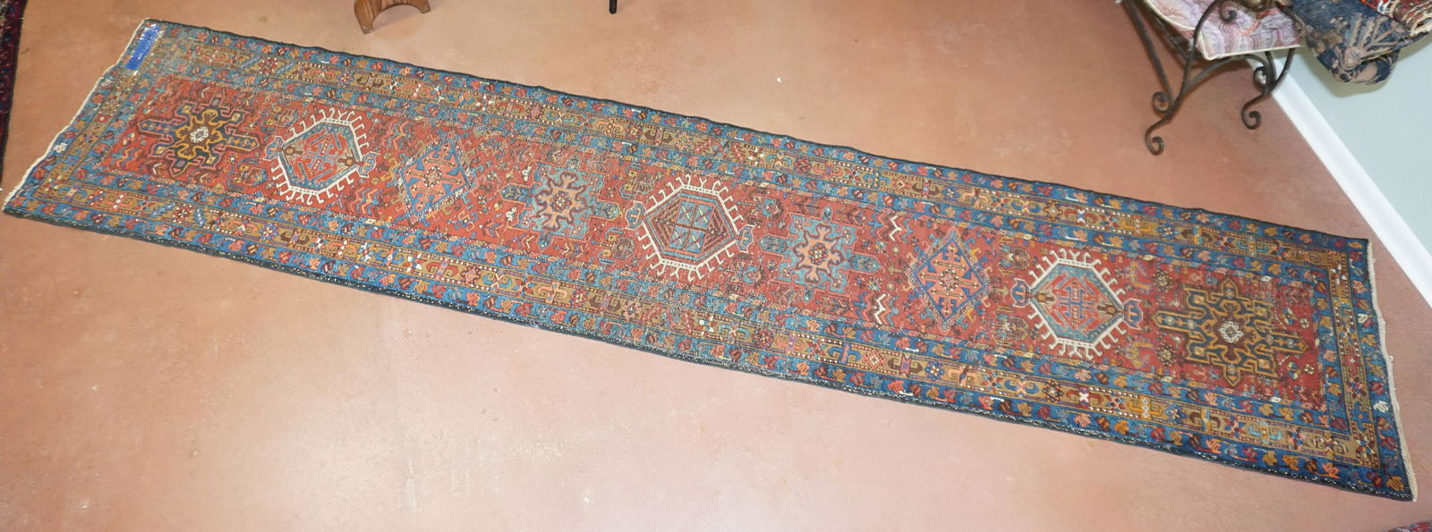 SEMI ANTIQUE KARAJA HAND WOVEN RUNNER (1 of 7)