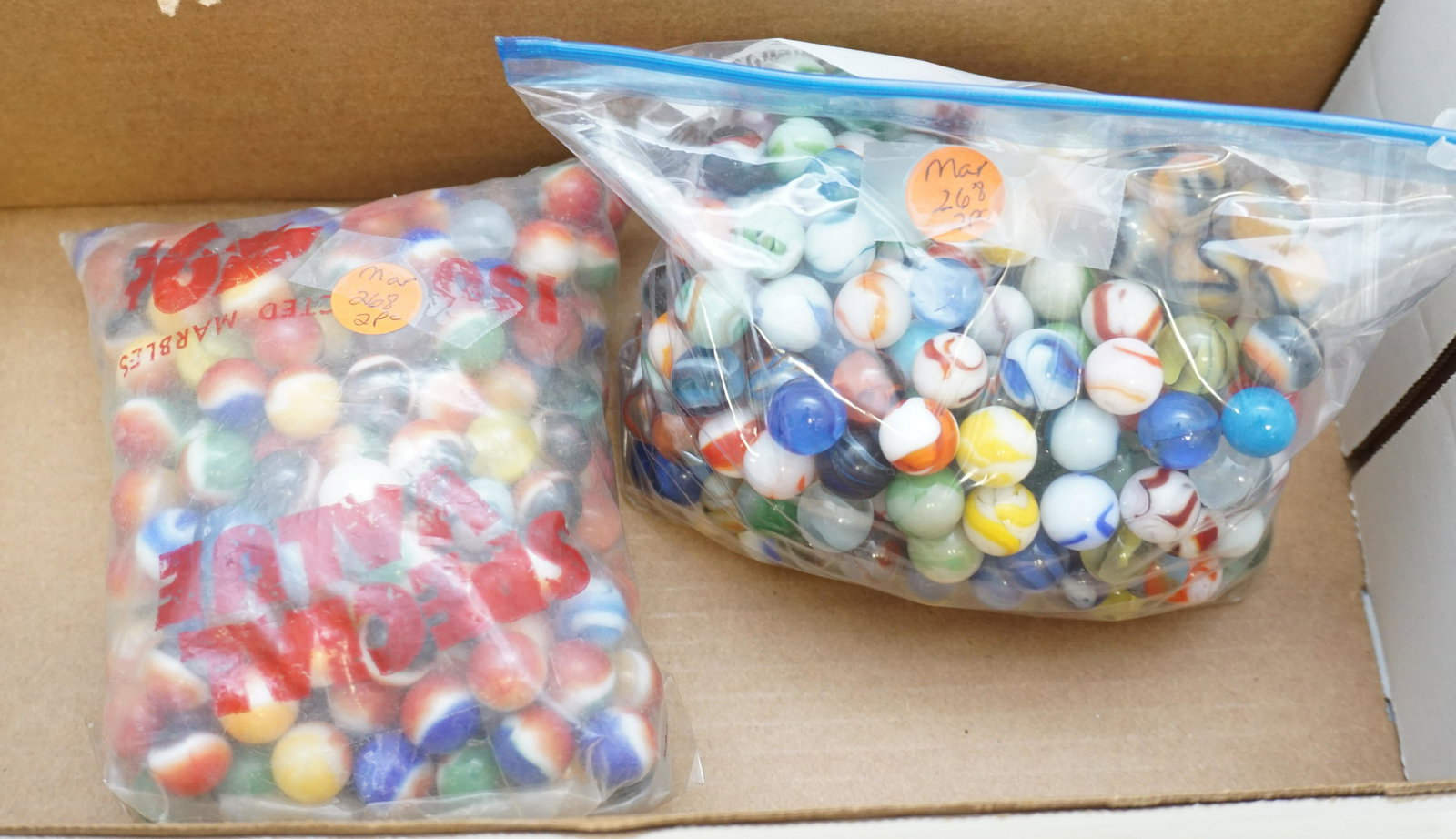 LARGE GROUPING VINTAGE MARBLES 6 pds (1 of 3)