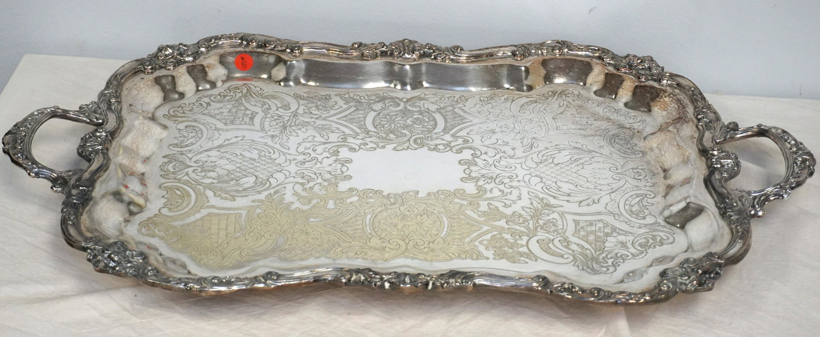 LARGE SILVER PLATE TRAY (1 of 8)