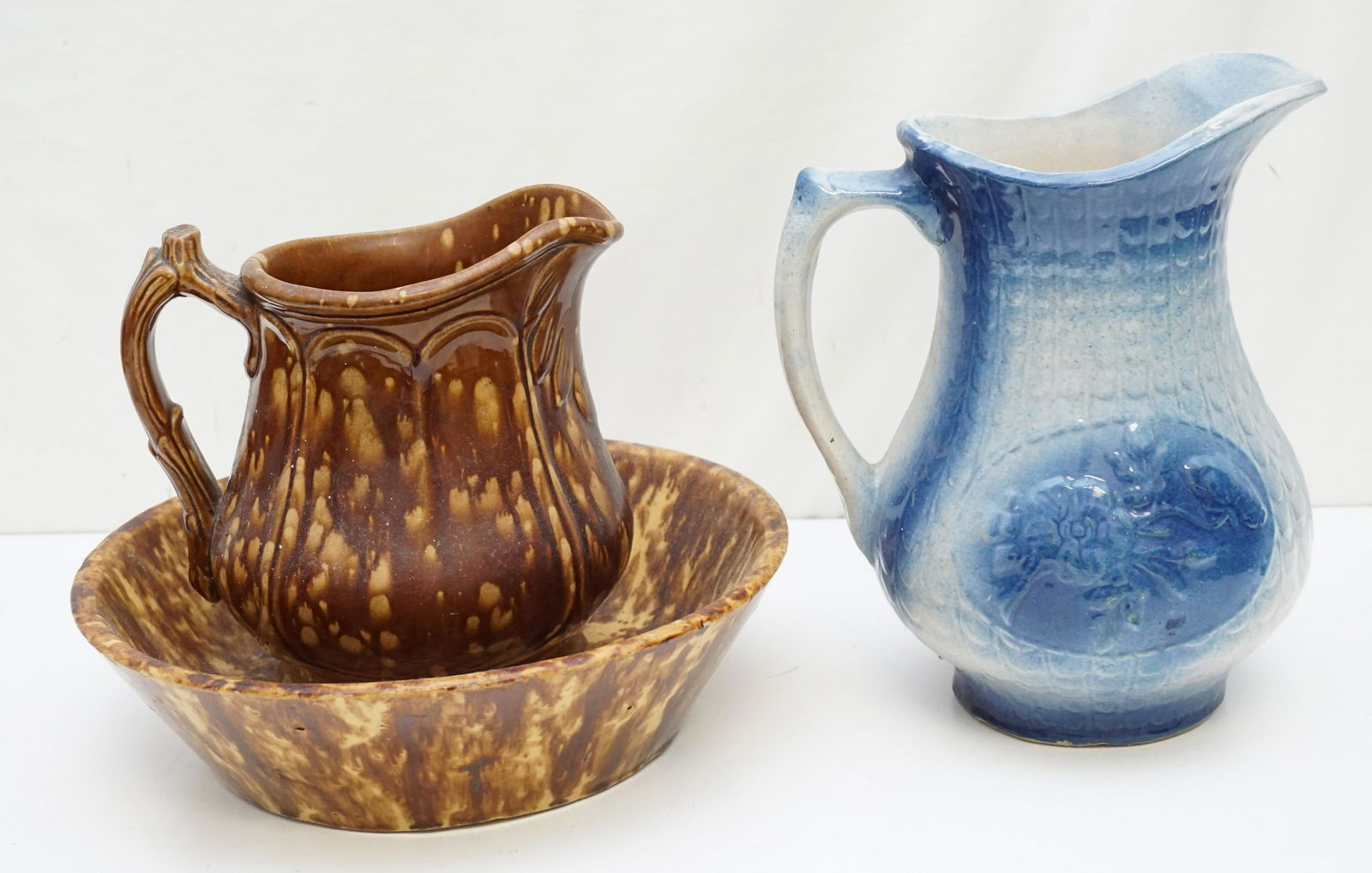 3 pc ANTIQUE AMERICAN YELLOWARE / STONEWARE (1 of 8)