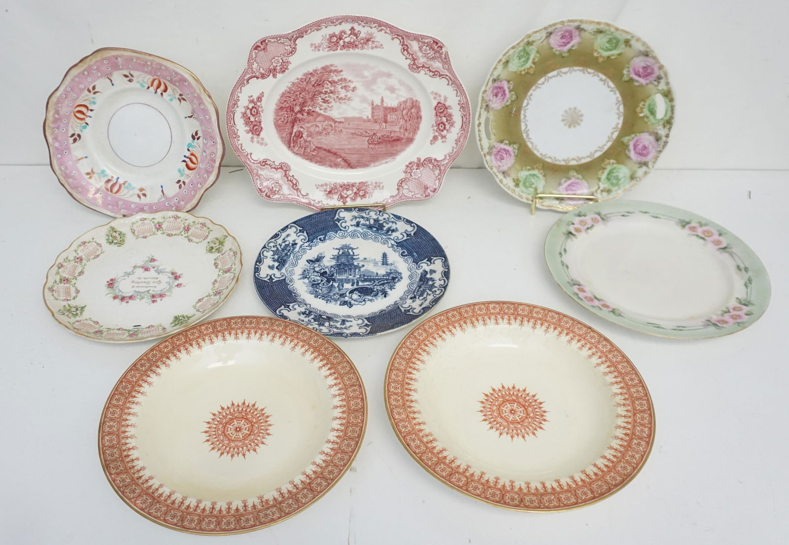 8 PC ANTIQUE PORCELAIN & CHINA PLATES / BOWLS (1 of 7)