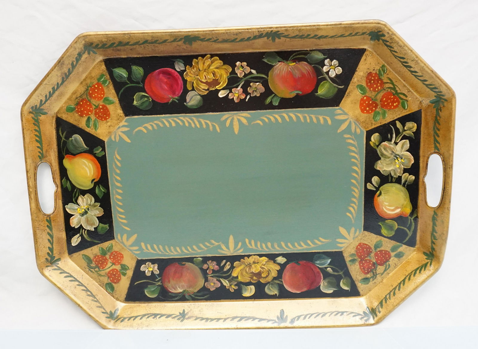 HAND PAINTED AMERICAN TOLE TRAY (1 of 6)
