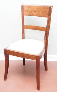 WILLIAMS SONOMA ITALIAN SIDE CHAIR: Williams Sonoma Made in Italy Side Chair. Measures 17"x17"x37". PROVENANCE: A Charleston Private Estate. NO IN HOUSE SHIPPING. *******Shipping on this item offered through, UPS (843) 203-3466