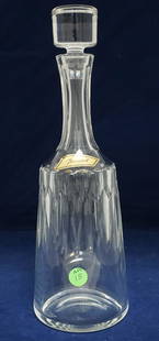 BACCARAT CRYSTAL D'ASSAS DECANTER: Baccarat Crystal D'Assas Decanter 13" . Weight 3 pds 7 oz. With the Original Box. Purchased in 1979 at Baccarat in Paris. Shipped by Baccarat, the Decanter remained in the Original Shipping Box until