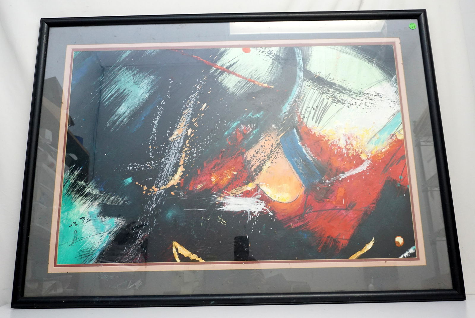 LARGE ABSTRACT DONATO "DON" BERNARDO LOCALIO: Donato "Don" Bernardo Localio Oil on Illustration Board Abstract Expressionist. A personal friend of and mentored by Willem de Kooning, see the last photo, Localio's work is rarely available at auctio