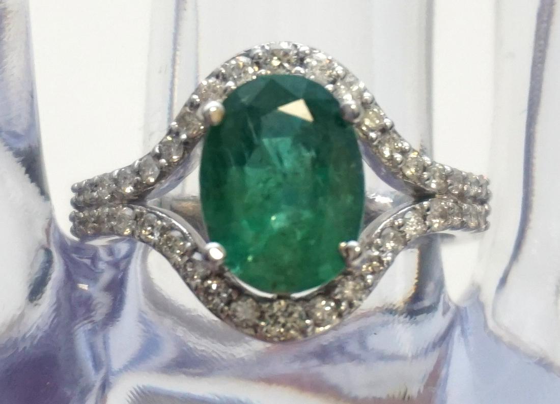 2.25 CT EMERALD & 0.50 CT/TW DIAMOND RING (SZ 6) (1 of 4)