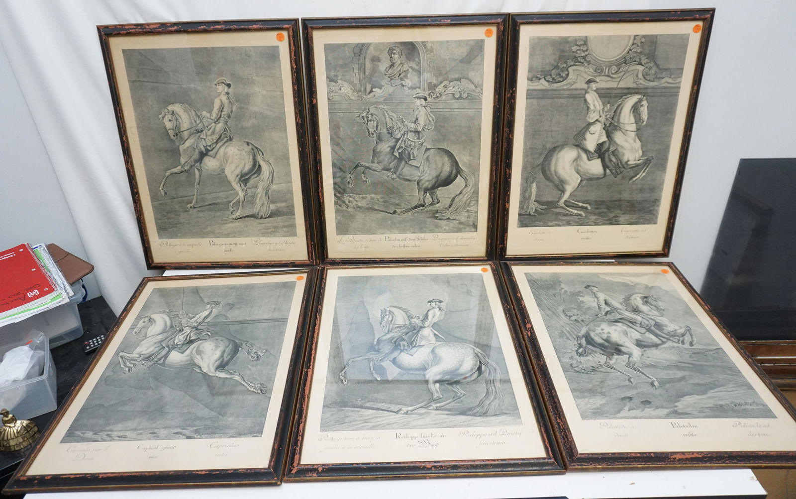 SET OF 6 RARE 18TH C EQUESTRIAN ETCHINGS (1 of 10)