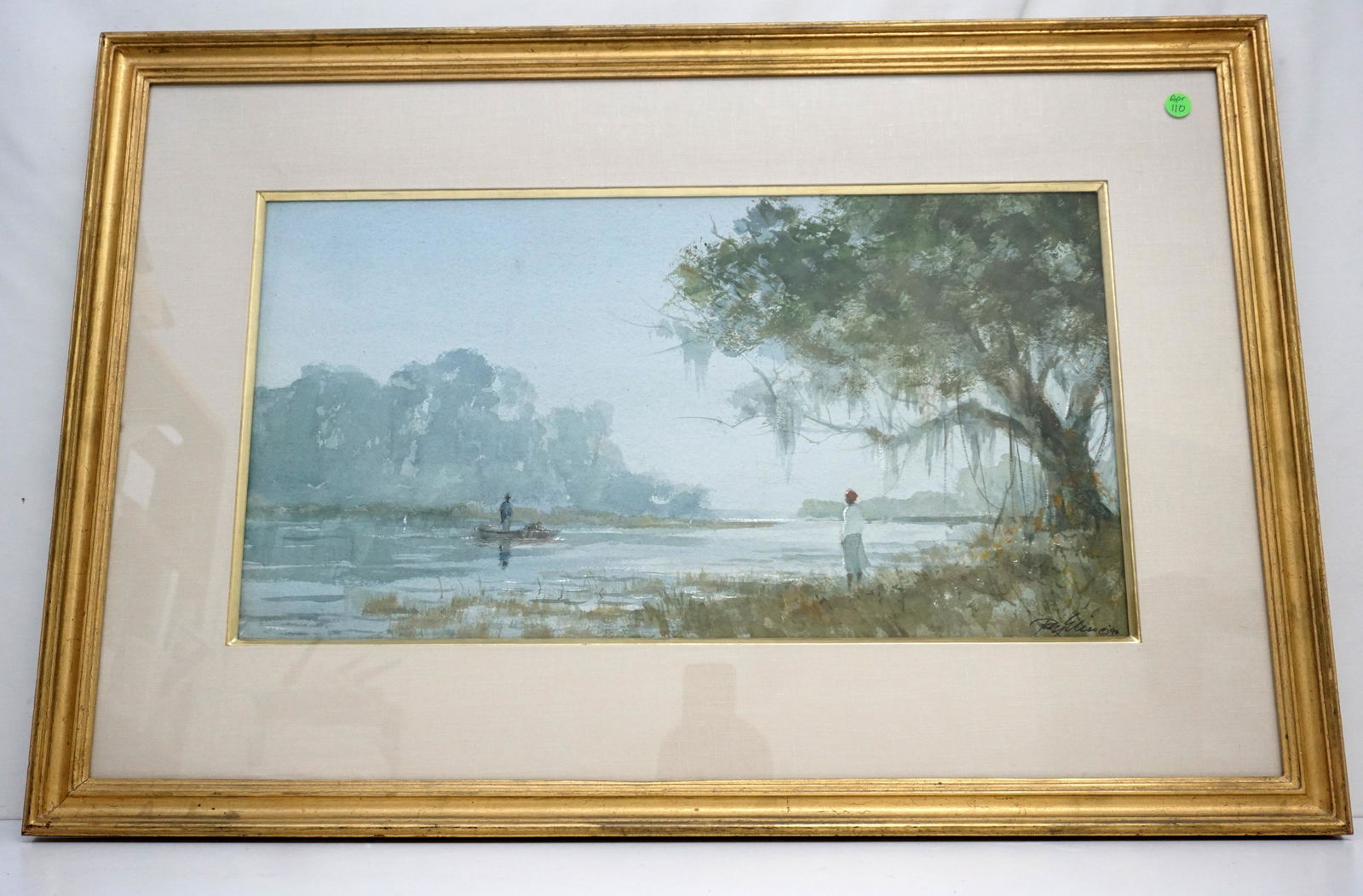 RAY GEORGE ELLIS (1921-2013) LOWCOUNTRY MAN IN BOAT (1 of 4)