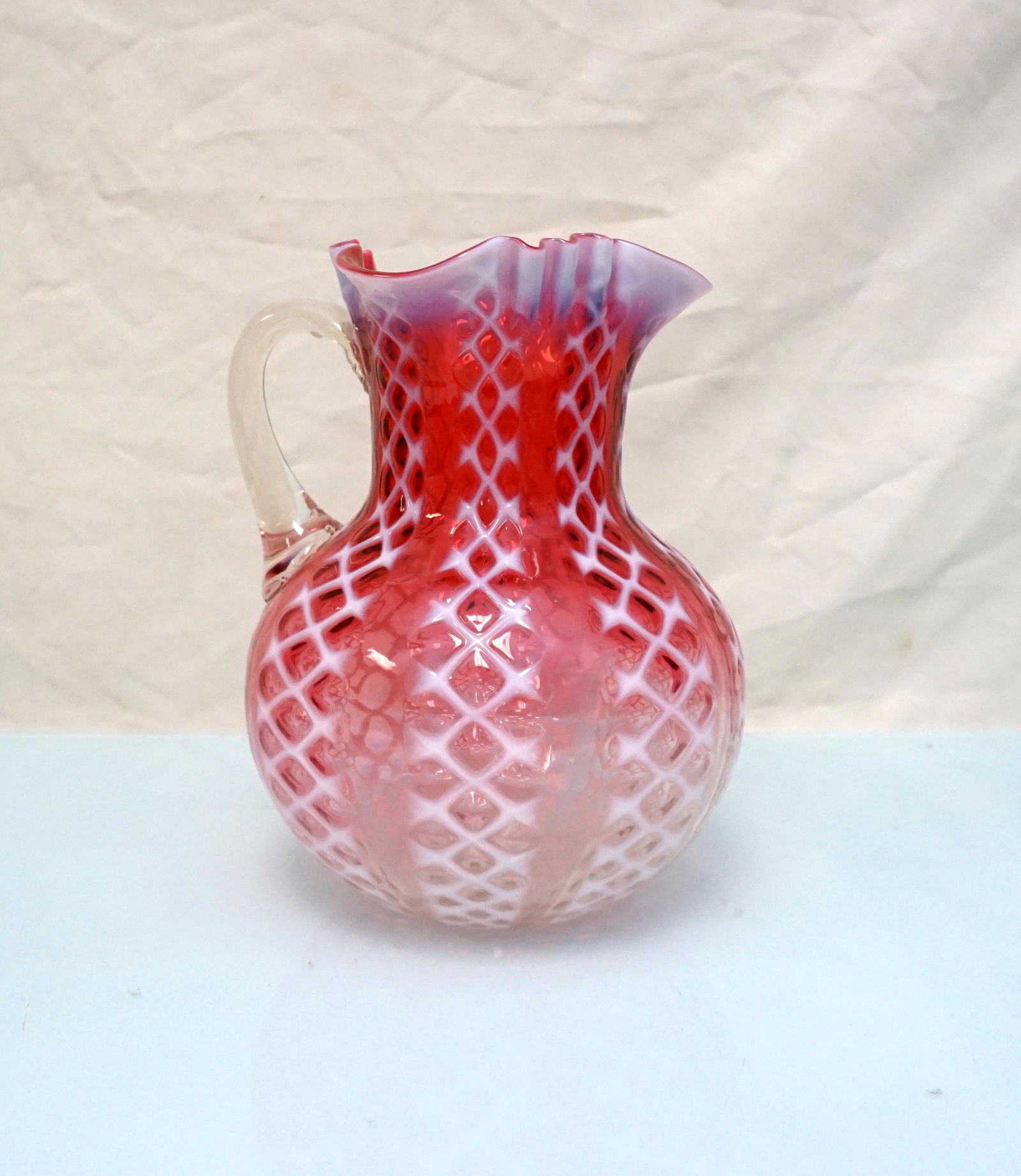 CRANBERRY LATTICE - NORTHWOOD WATER PITCHER (1 of 4)