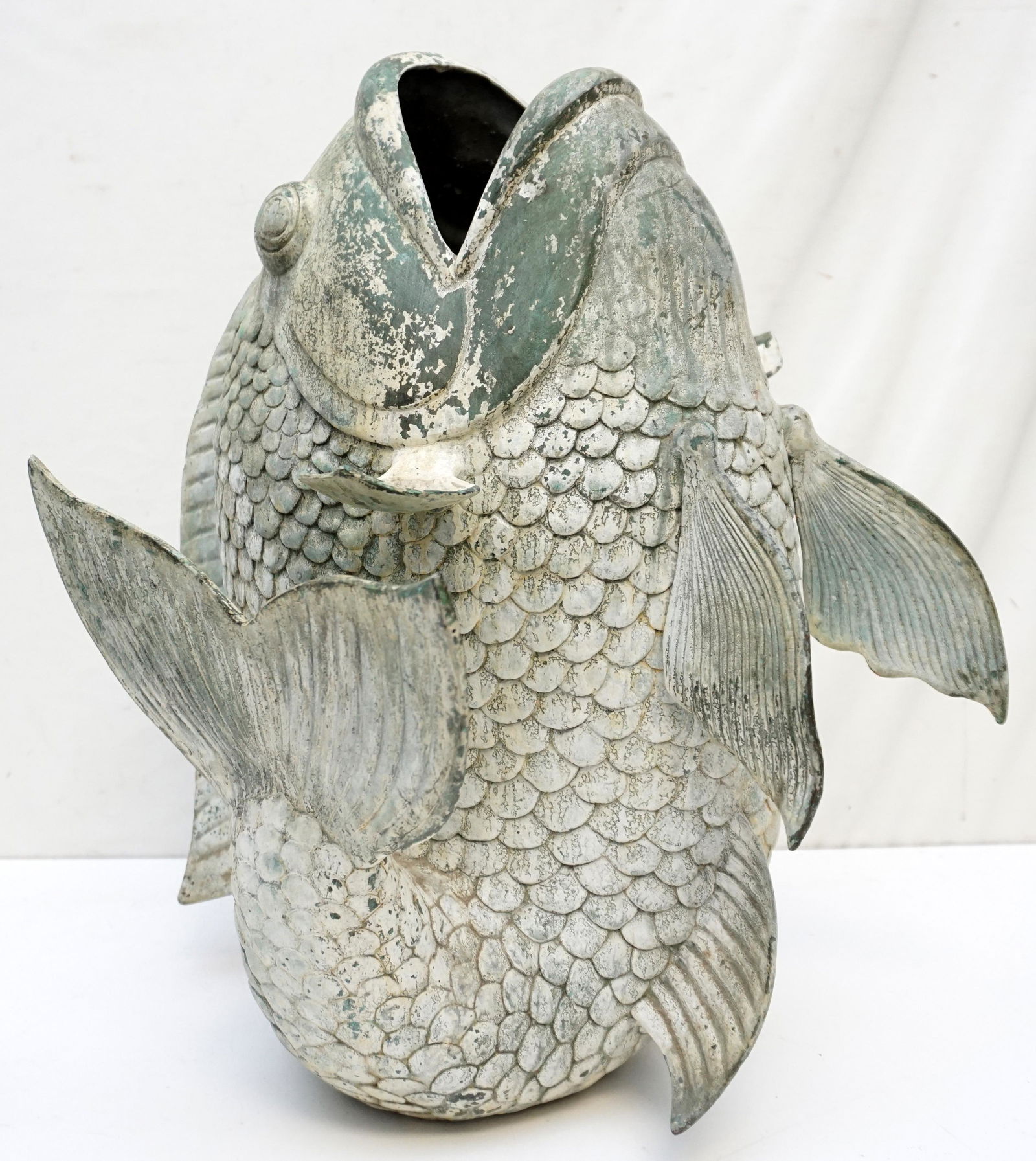 LARGE BRONZE FISH FOUNTAIN (1 of 5)