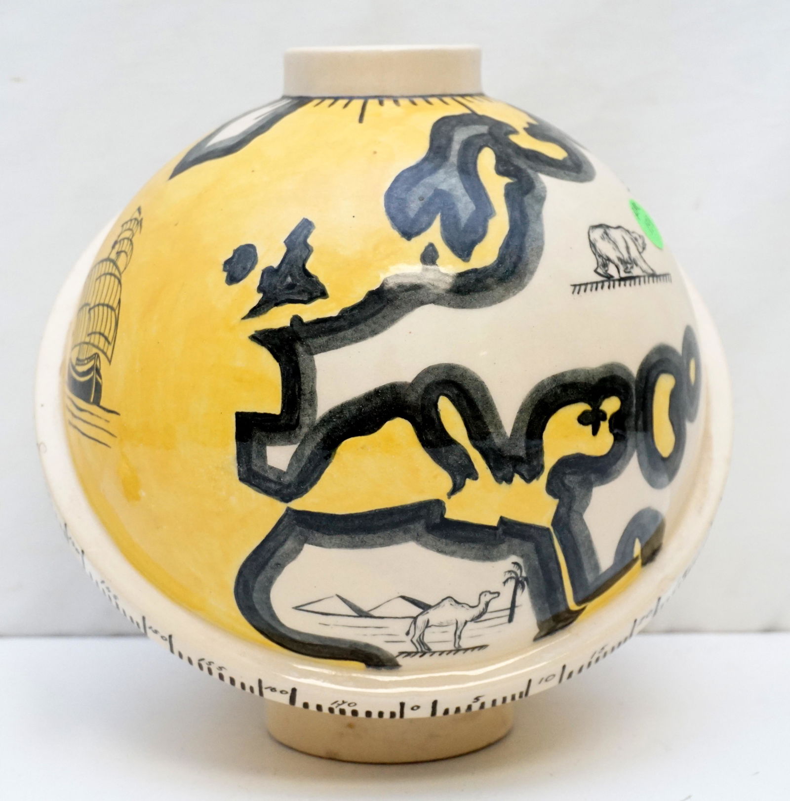 ROBERT LALLEMANT (1902-1954) ART DECO GLOBE VASE (1 of 7)