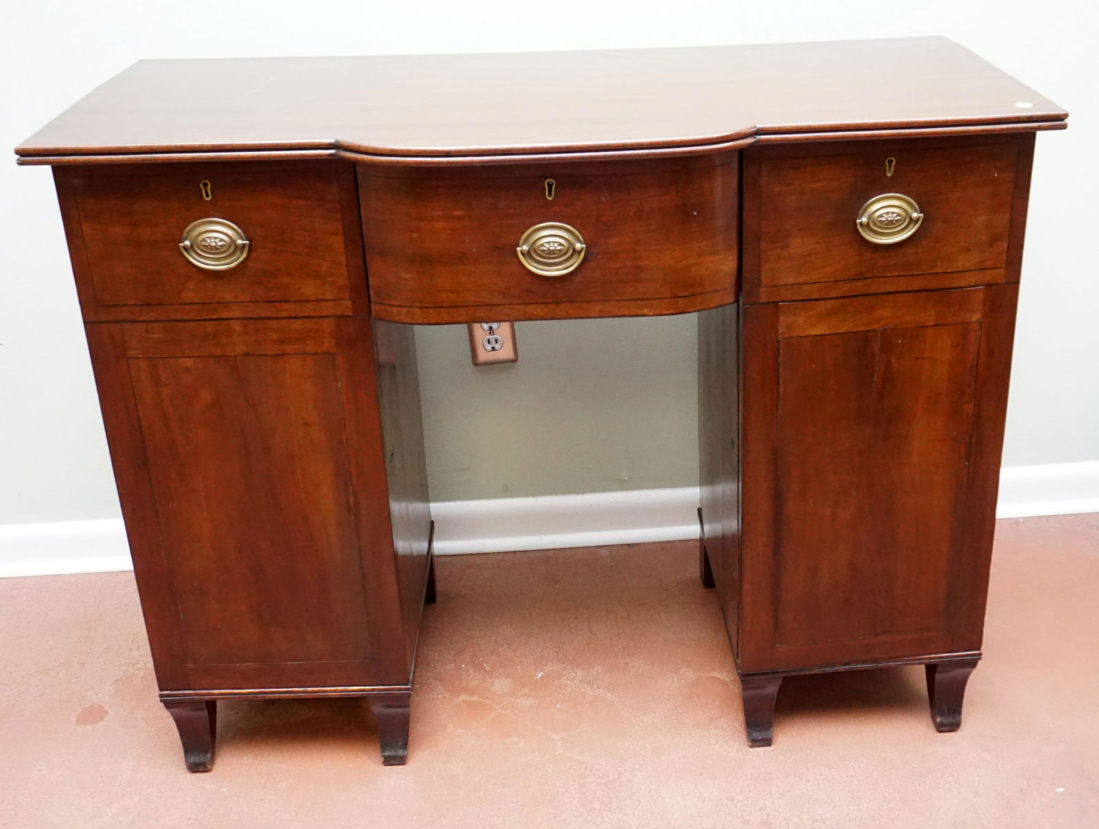 SMALL 19th c MAHOGANY SIDEBOARD (1 of 11)