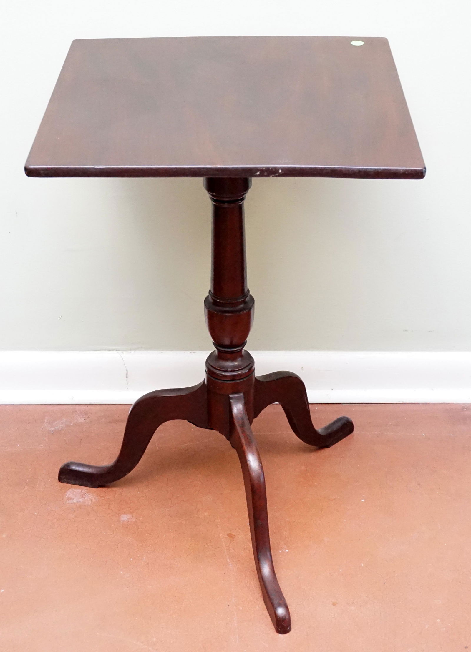 ANTIQUE MAHOGANY TILT TOP CANDLE STAND (1 of 6)