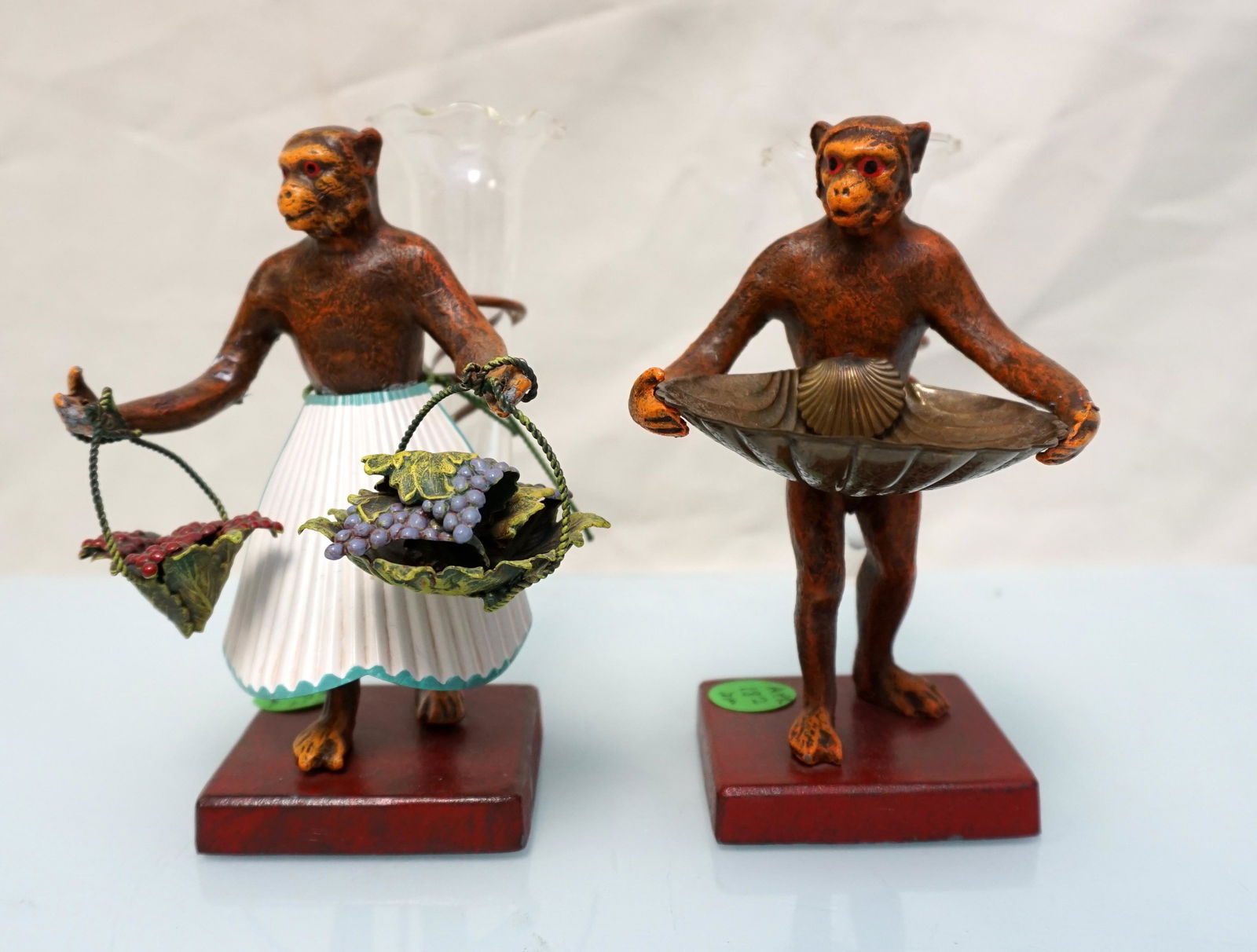PAIR OF PETITE CHOSES MONKEY VASES (1 of 6)
