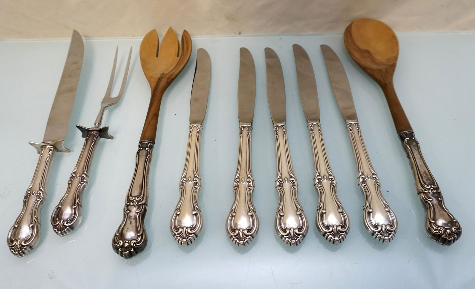 9 PC CHANTILLY STERLING HANDLE KNIVES PLUS (1 of 4)