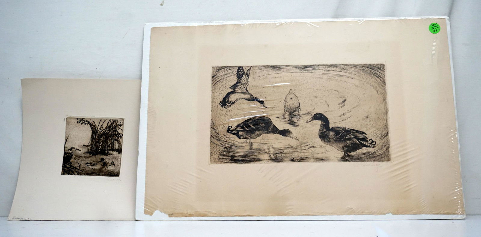 2 RUDOLPH PAUSCHINGER DUCK ETCHINGS (1 of 6)