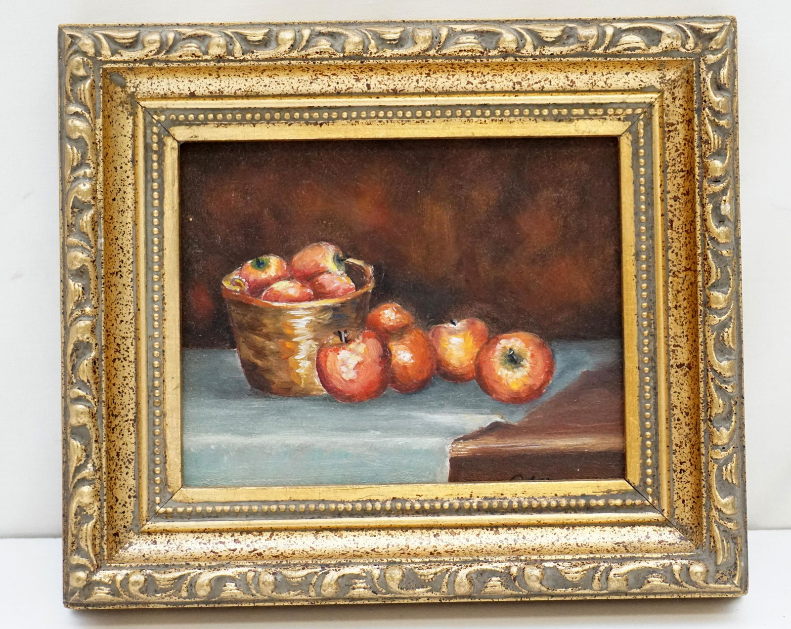 MINIATURE OIL STILL LIFE APPLES (1 of 4)