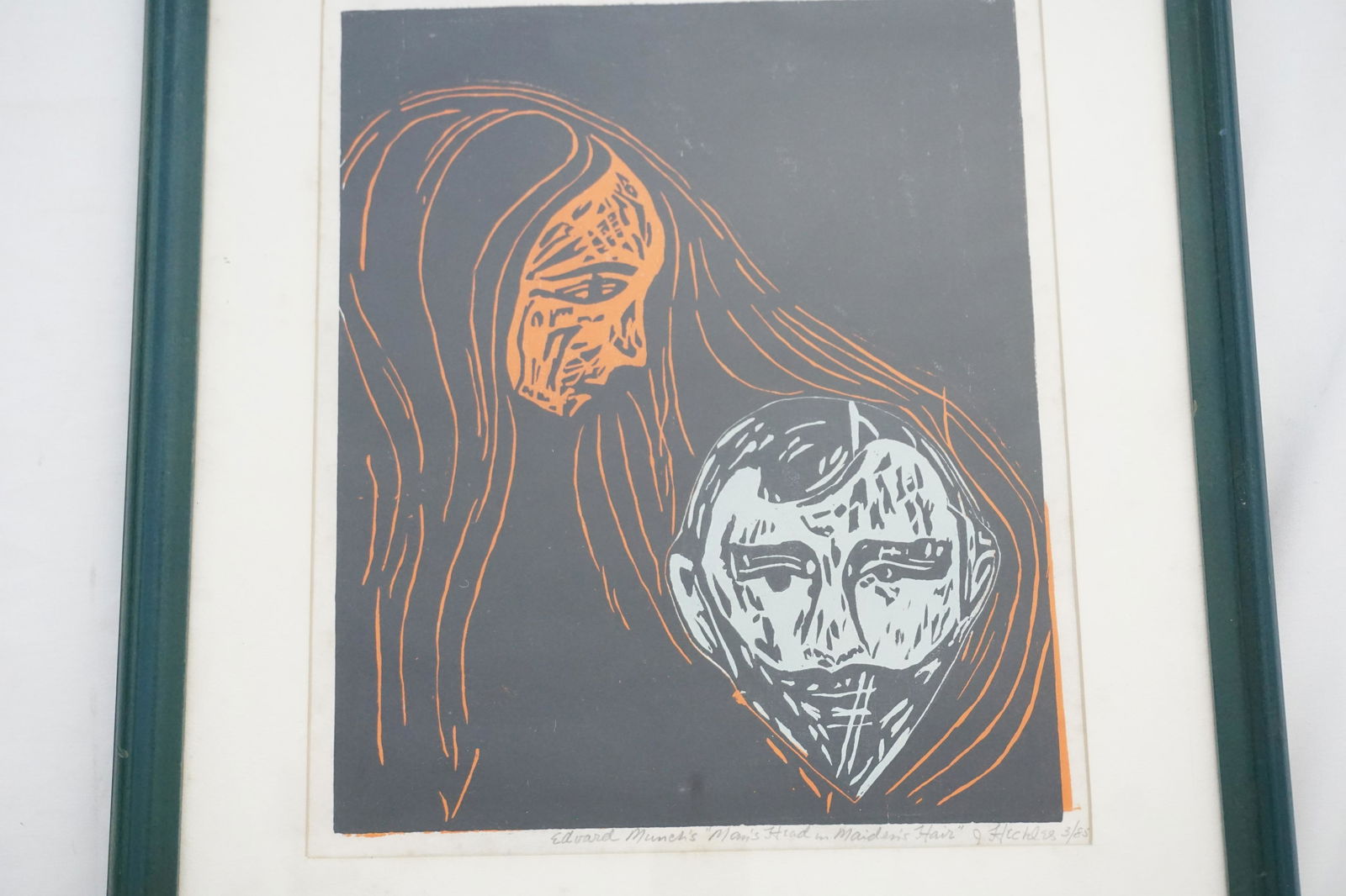 VINTAGE WOODBLOCK AFTER EDVARD MUNCH (1 of 4)