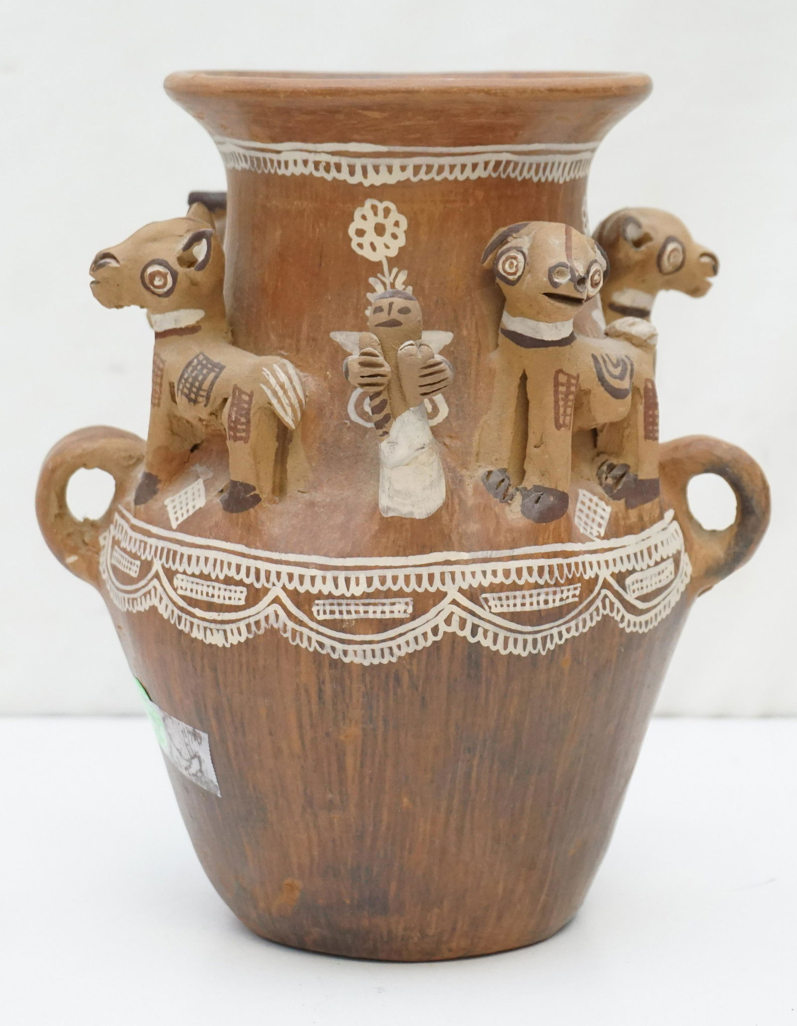 PERUVIAN TERRACOTTA LLAMA VASE (1 of 7)