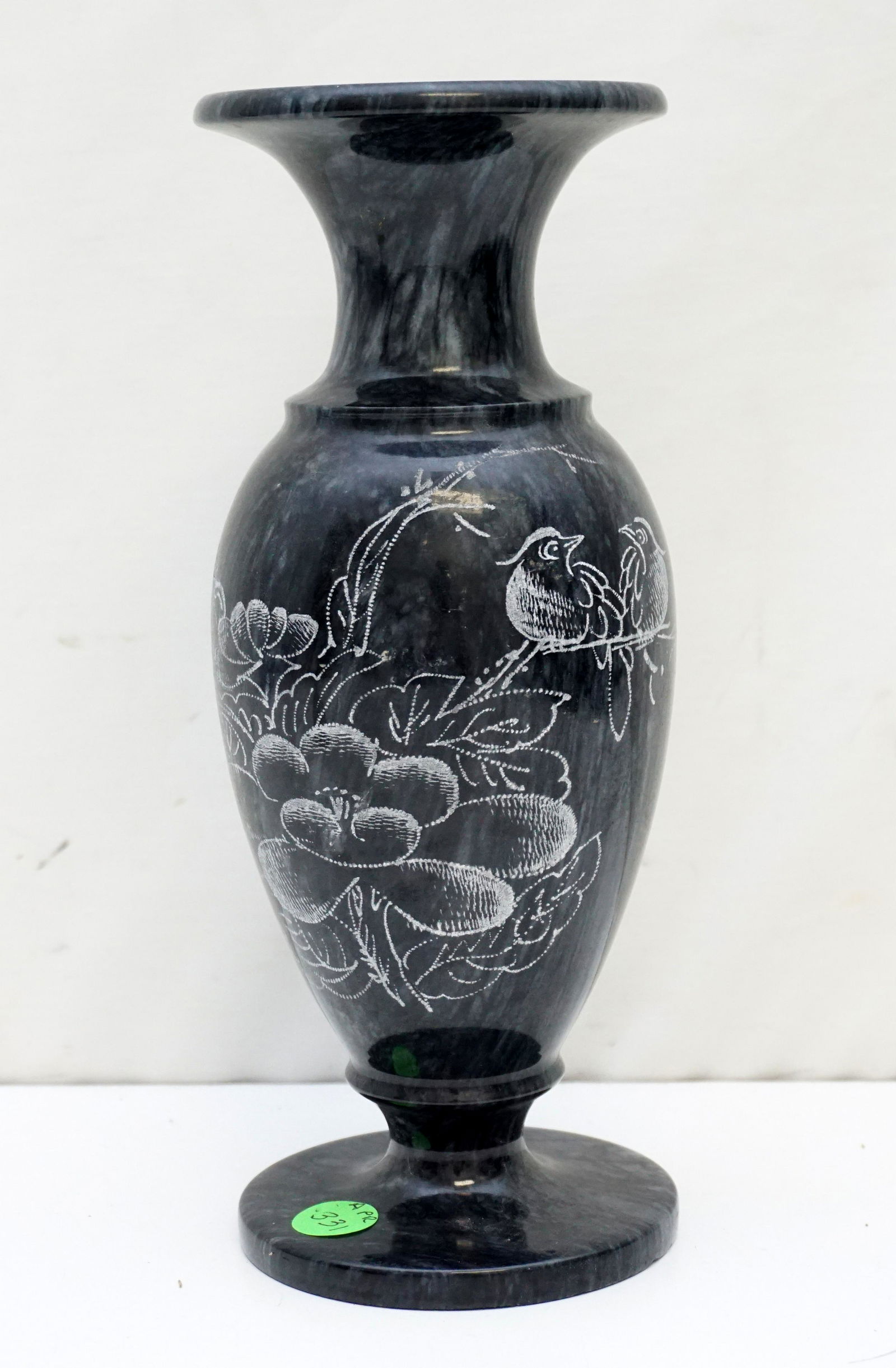 ETCHED BLACK MARBLE VASE (1 of 7)