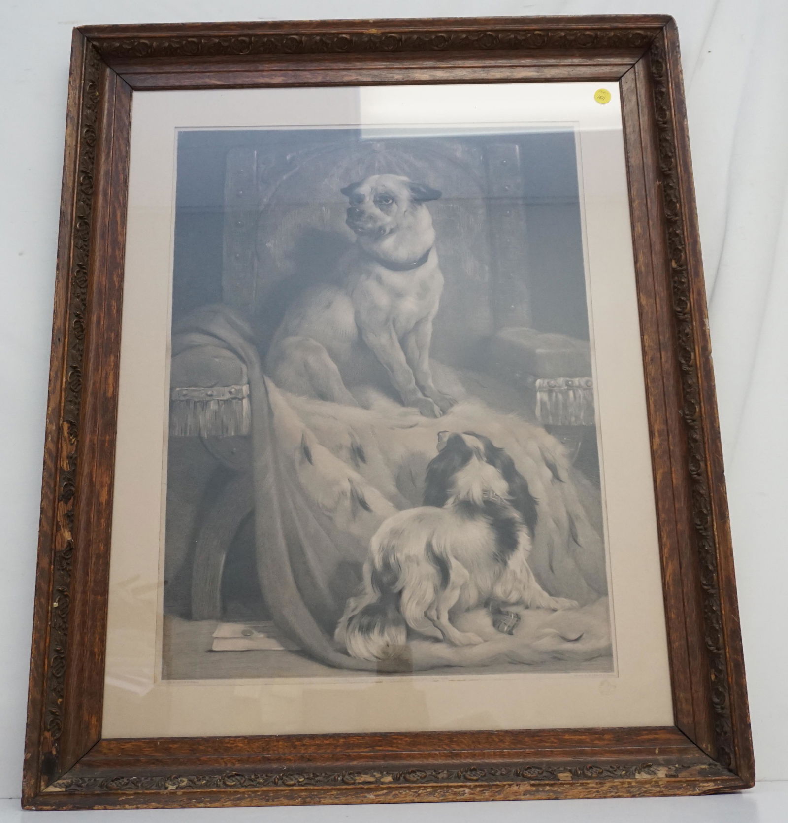 ANTIQUE ENGRAVING GEORDIE SITS IN CHARLIES CHAIR (1 of 8)