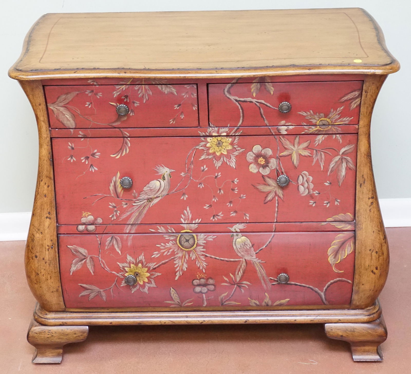 HAMMARY FURNITURE HAND PAINTED BOMBE CHEST (1 of 6)
