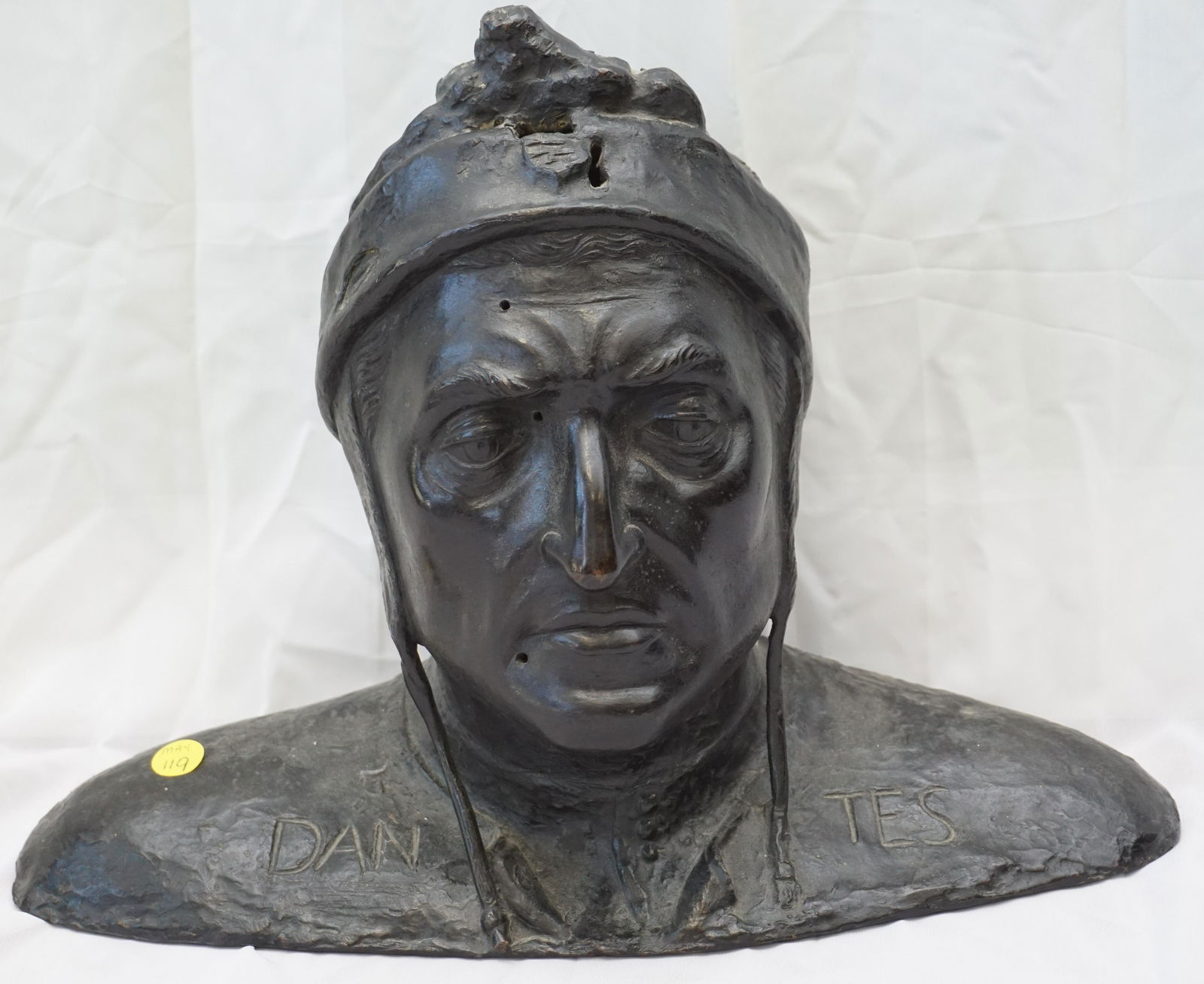 LARGE VINTAGE DANTE SPELTER SCULPTURE (1 of 8)