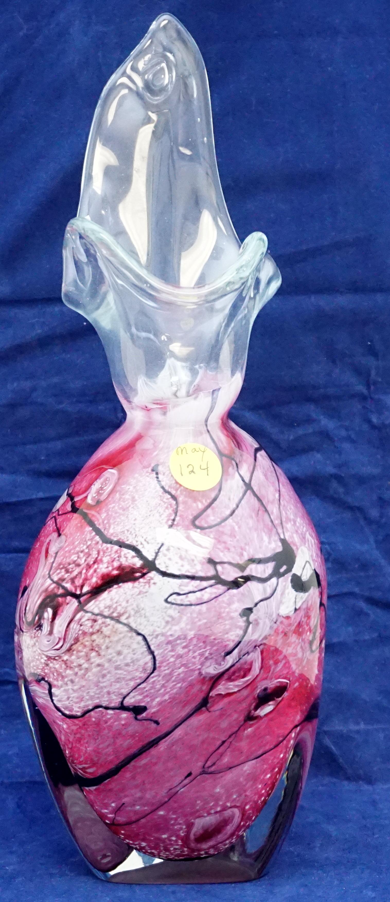 SIGNED STUDIO GLASS VASE DINO DIACONESCU (1 of 8)