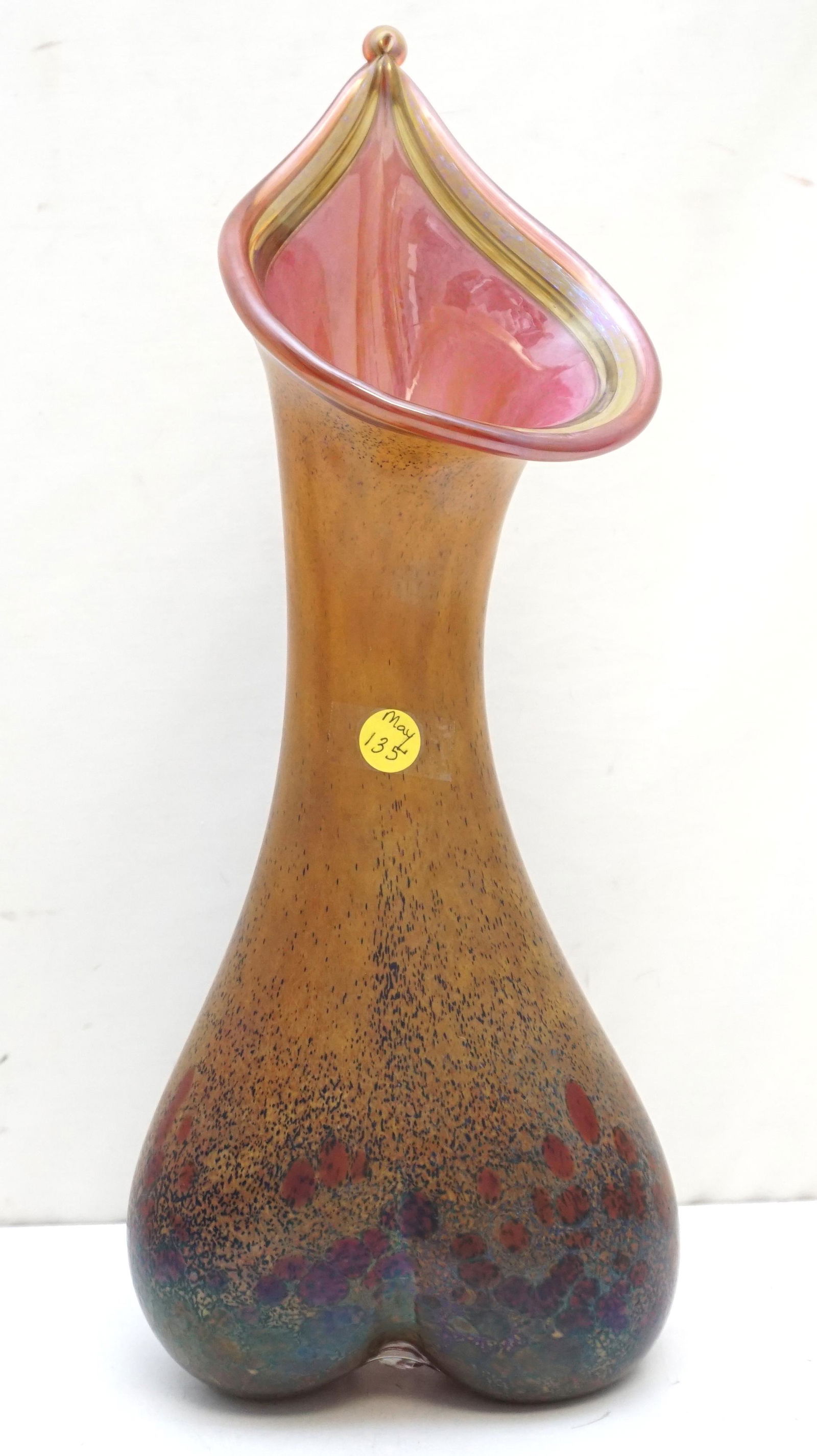 LARGE SIGNED STUDIO GLASS VASE JACK PINE (1 of 11)