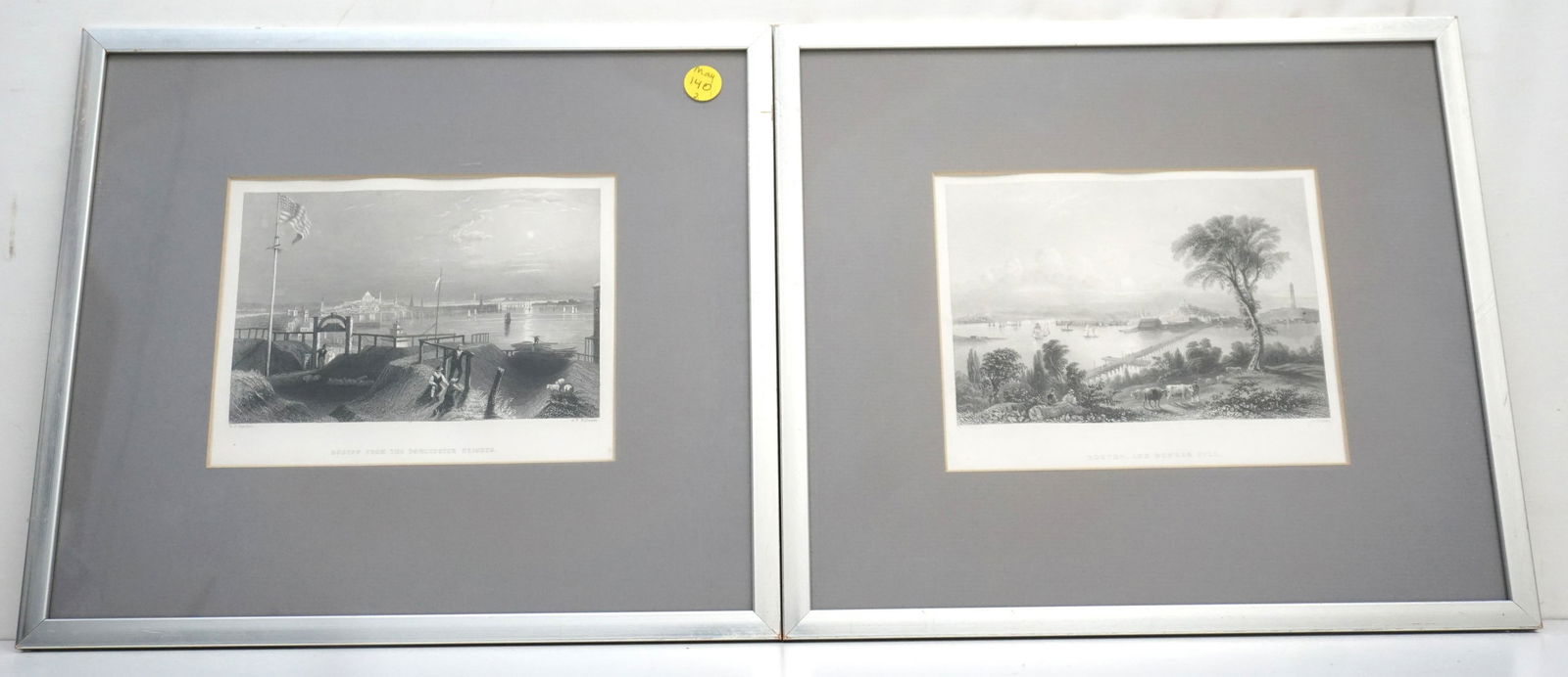 2 COPPER PLATE ENGRAVINGS BOSTON 1838 (1 of 5)