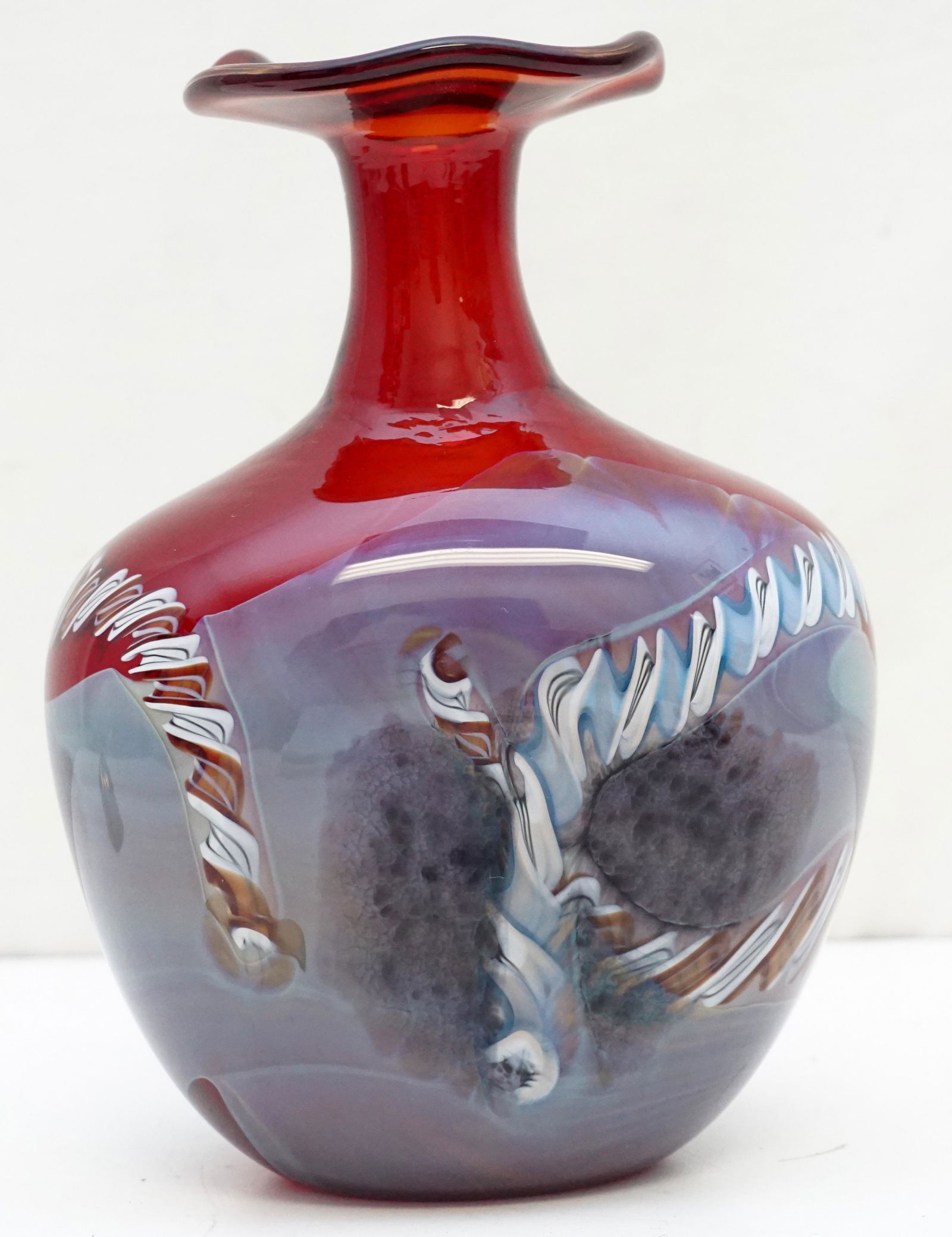 PETER VANDERLAAN ART GLASS VASE (1 of 9)