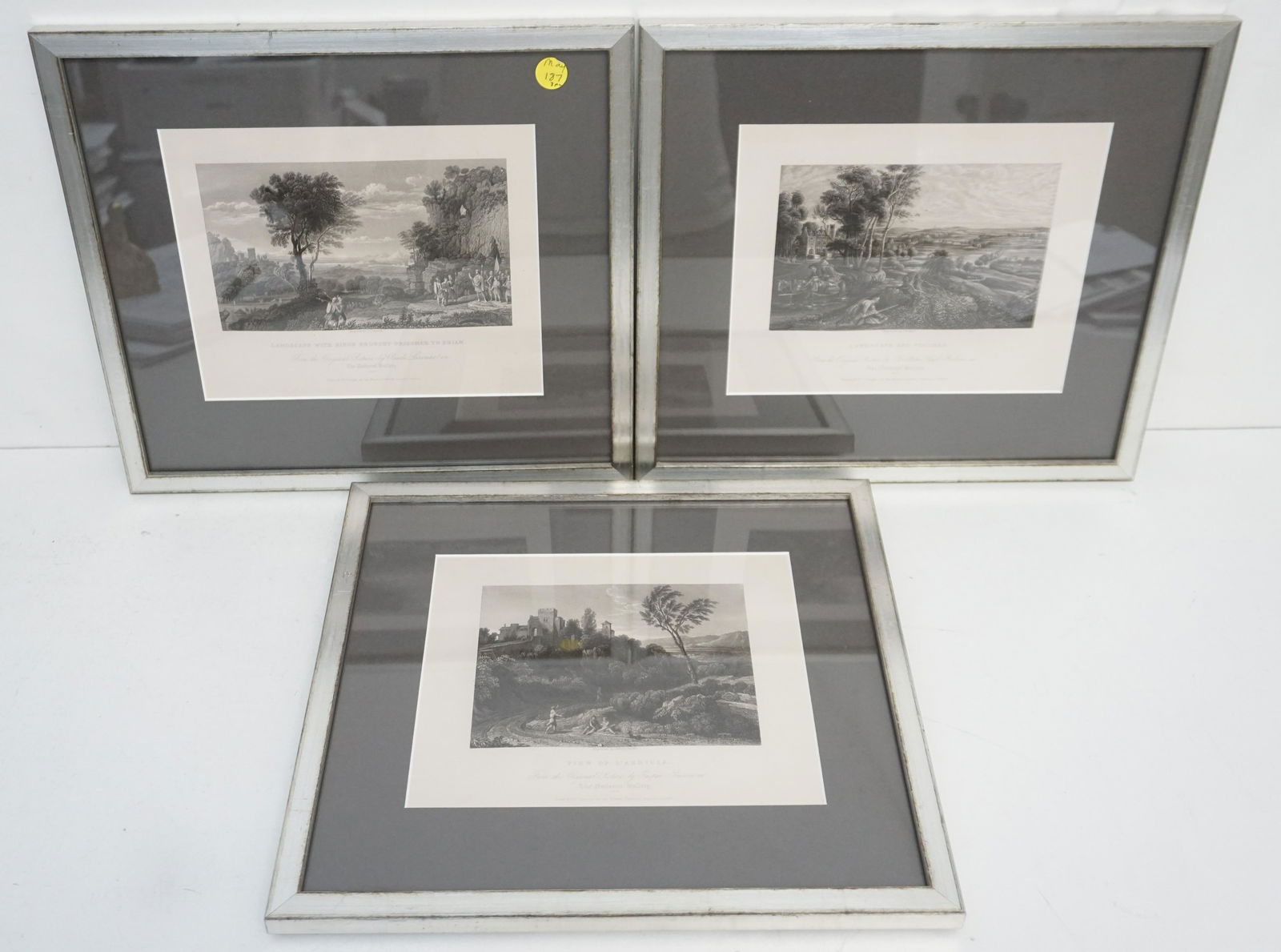 3 ANTIQUE STEEL ENGRAVINGS THE NATIONAL GALLERY (1 of 6)