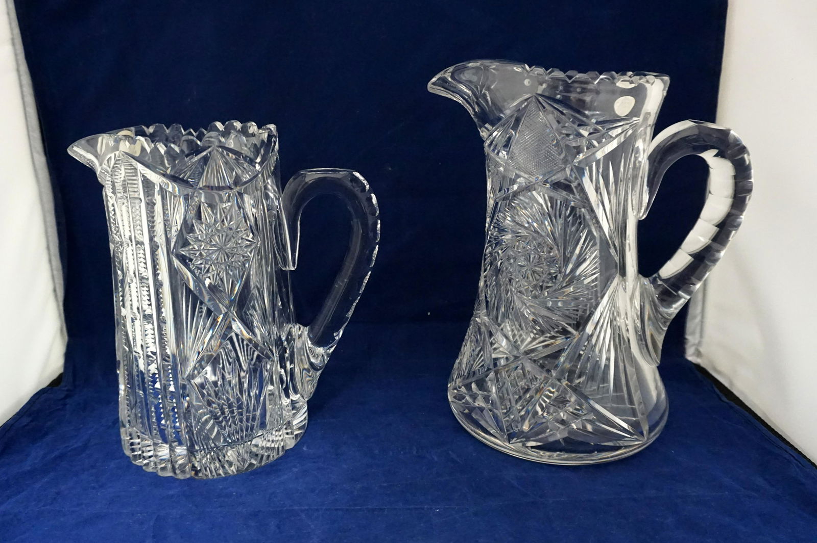 2 AMERICAN BRILLIANT CUT GLASS PITCHERS (1 of 5)