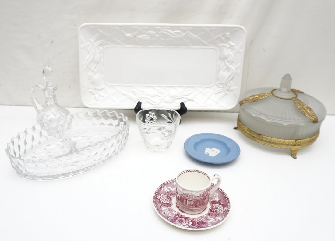 7 pc PORCELAIN - GLASS GROUPING (1 of 8)