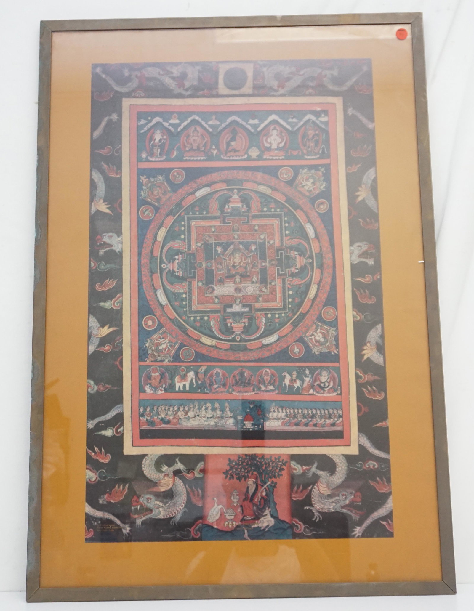 FRAMED TIBETAN BUDDHIST MANDALA (1 of 8)