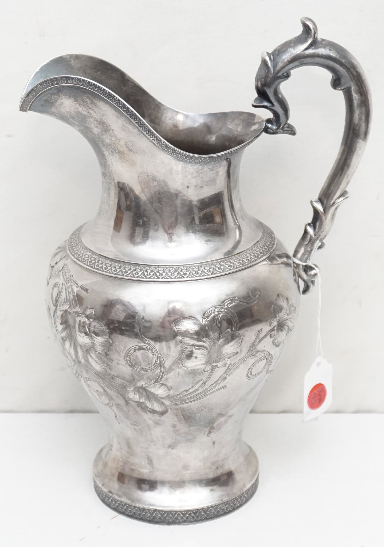 AMERICAN COIN SILVER BLACK BALL & CO PITCHER (1 of 8)