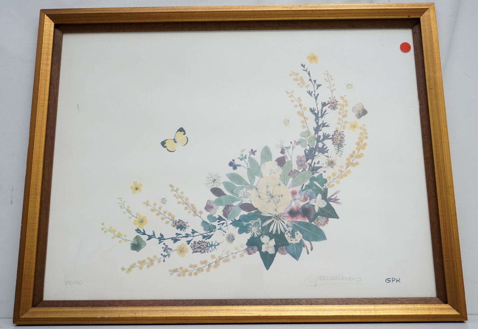 SIGNED PRINCESS GRACE KELLY PRESSED FLOWERS LITHO (1 of 6)