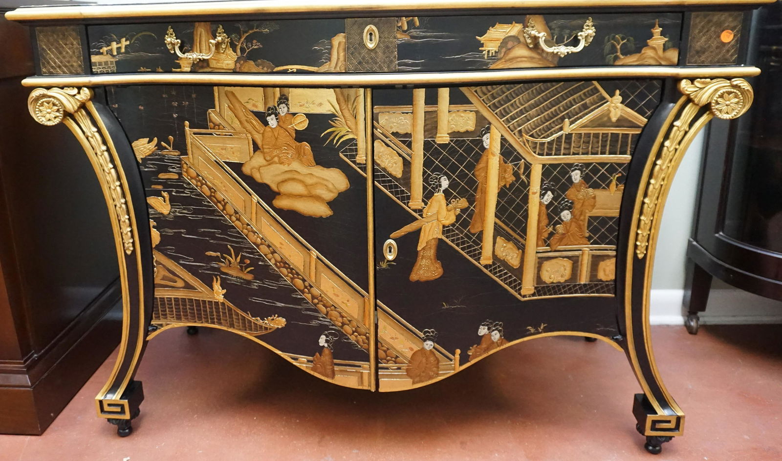 BAKER STATELY HOMES CHINOSERIE COMMODE (1 of 13)