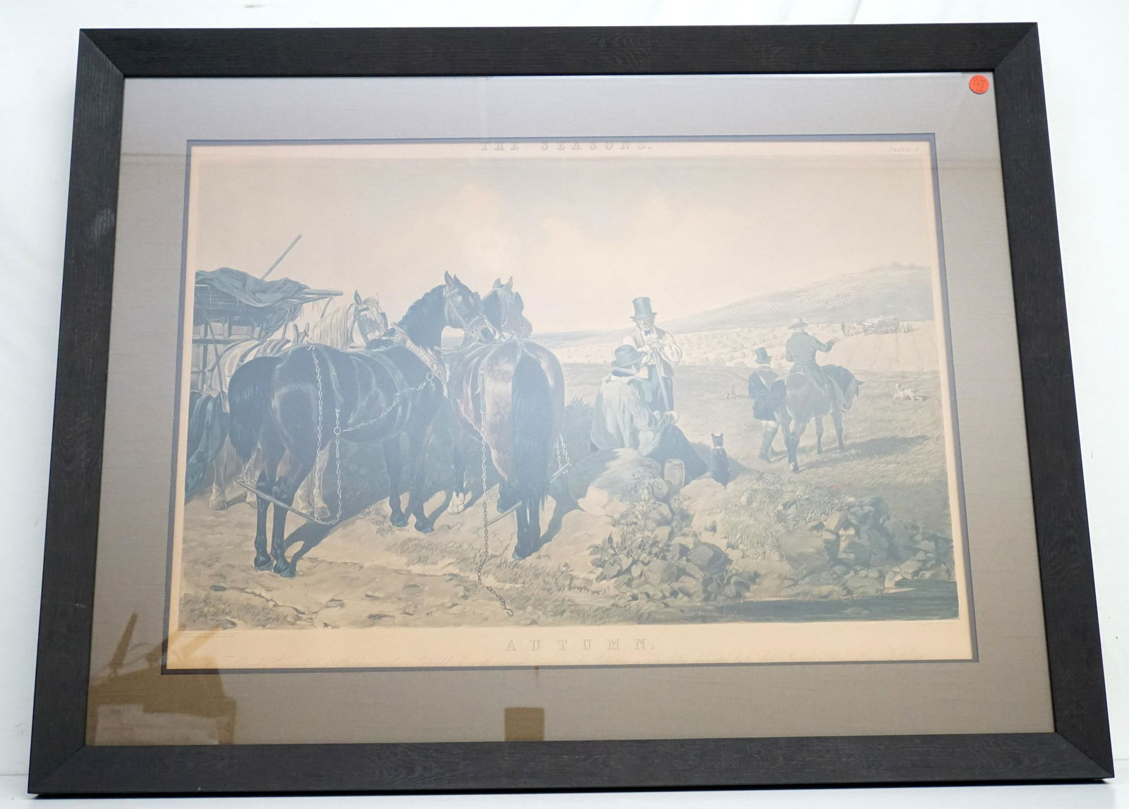 2 LARGE AQUATINT ENGRAVINGS THE SEASONS (1 of 14)