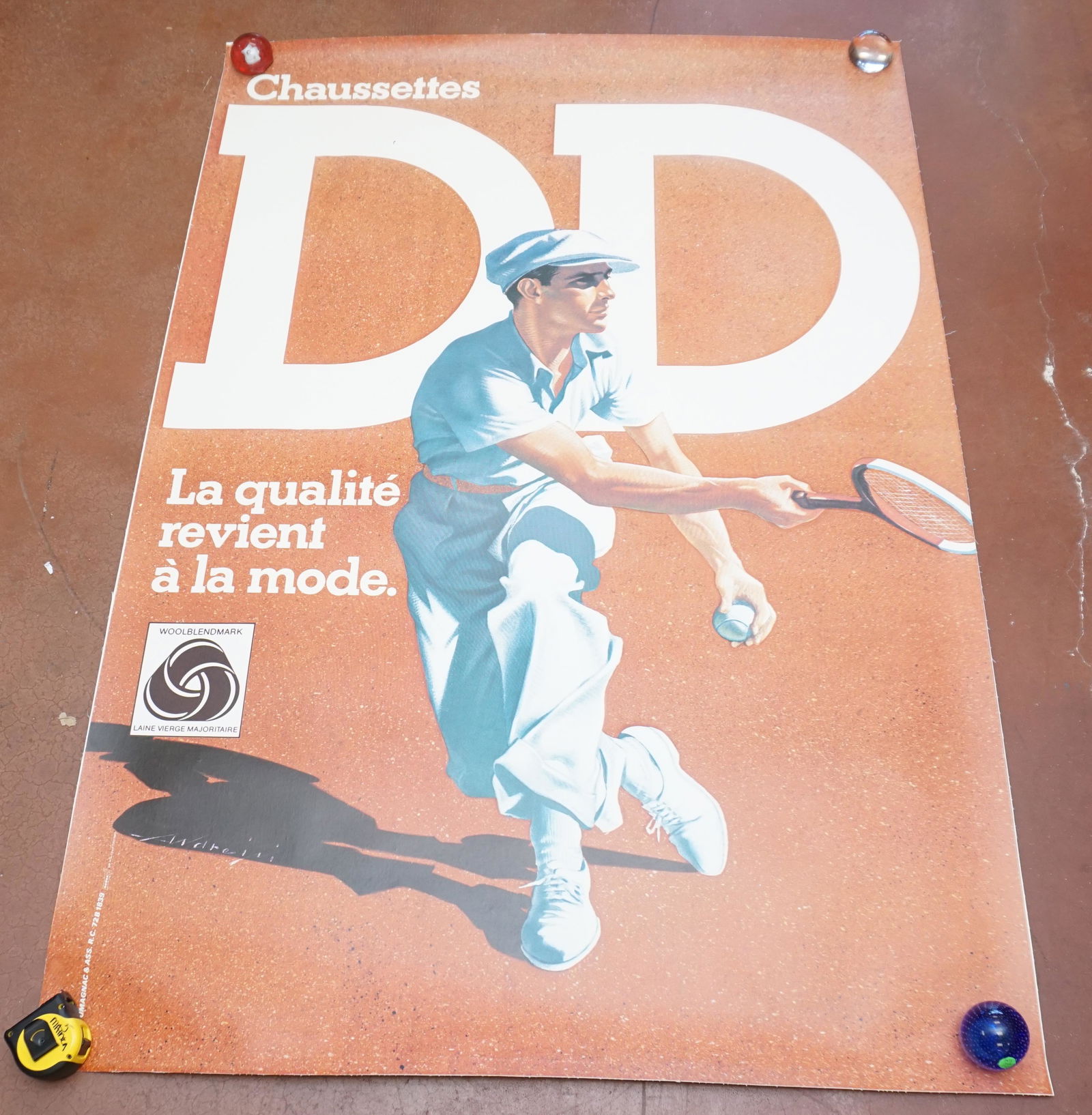 VINTAGE FRENCH TENNIS FASHION POSTER (1 of 6)