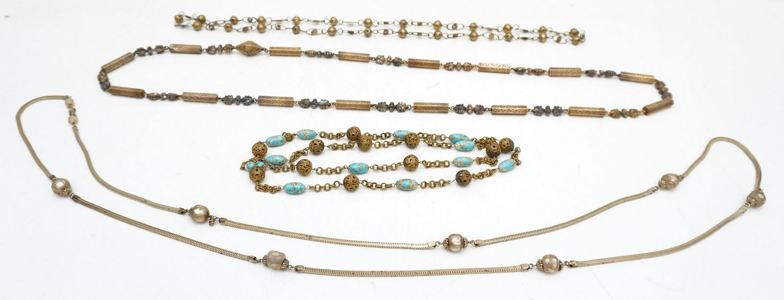 4 ANTIQUE ESTATE NECKLACES ITALIAN + (1 of 6)