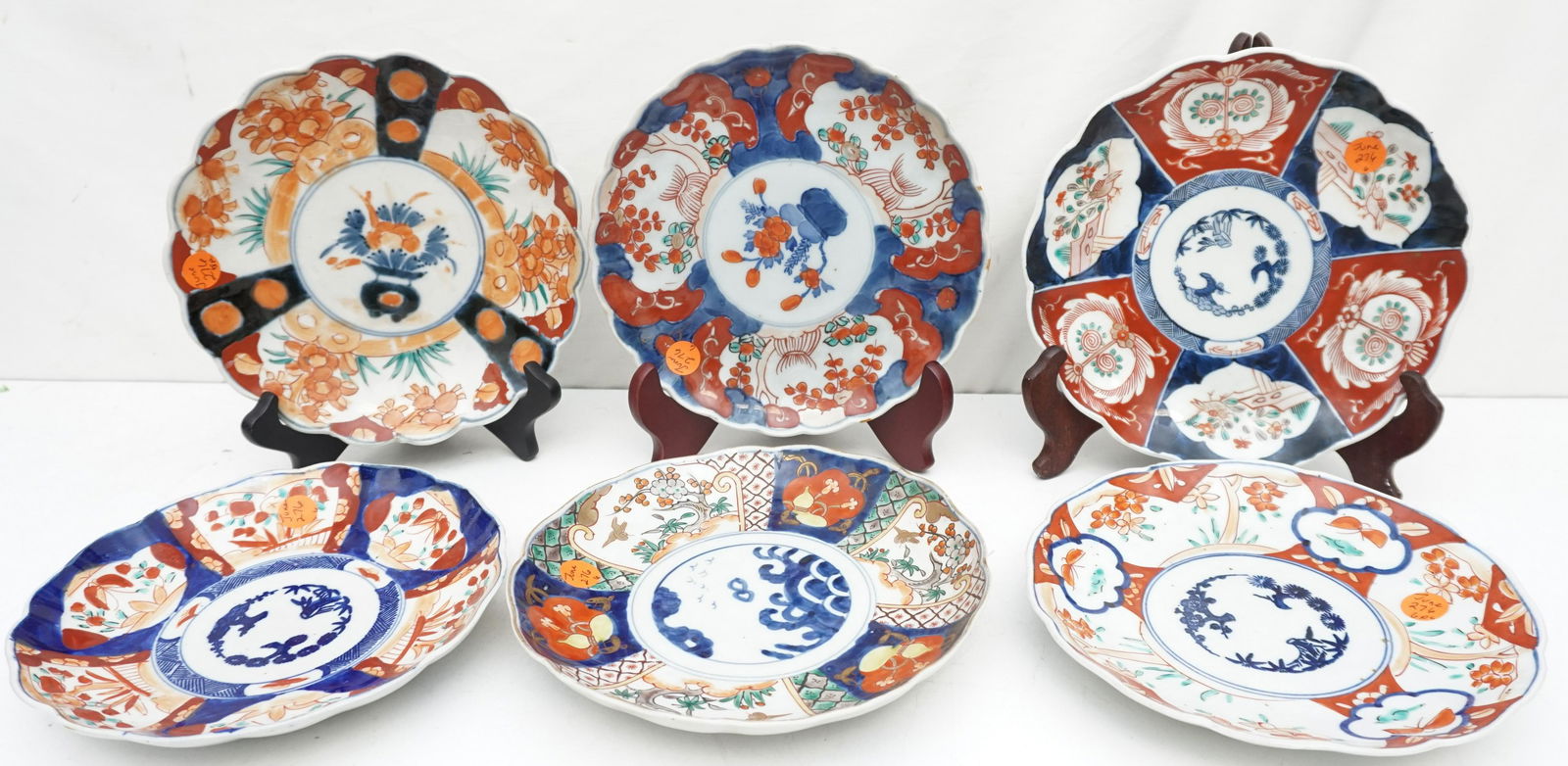 6 ANTIQUE 19th c. IMARI PLATES (1 of 7)
