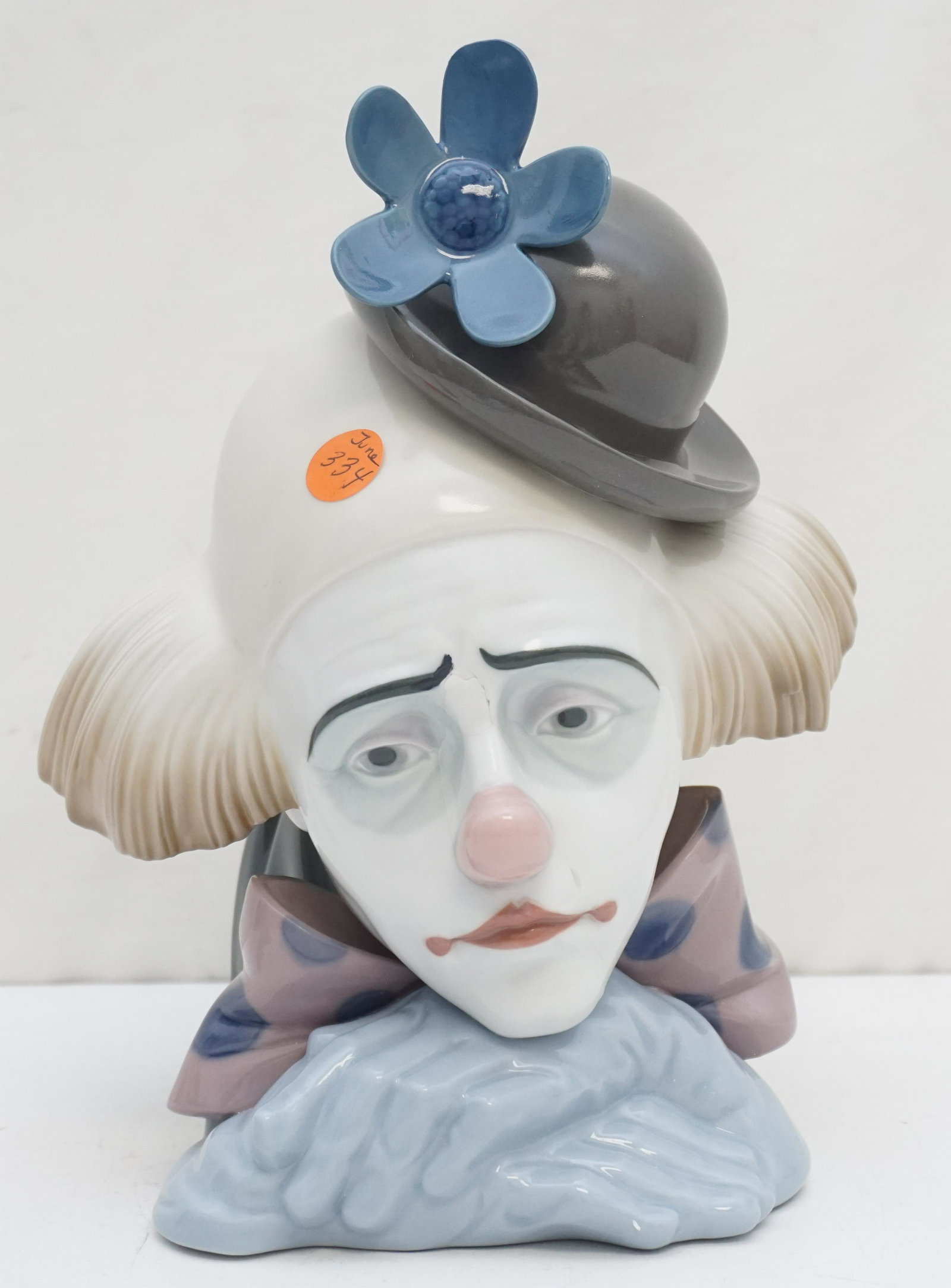 LLADRO PORCELAIN PENSIVE CLOWN (1 of 8)