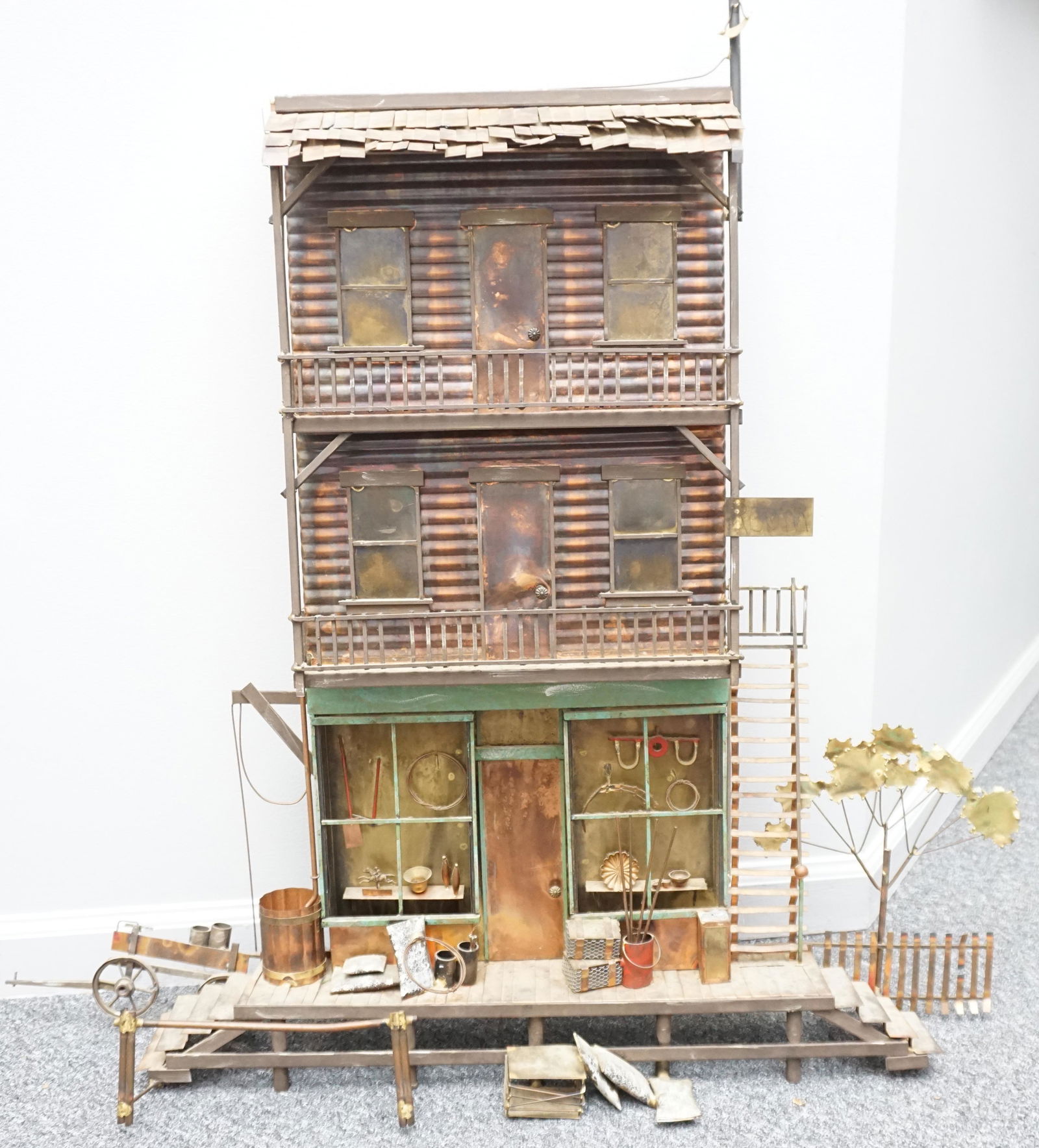 MCM 1960s CURTIS JERE COPPER WALL SCULPTURE (1 of 6)