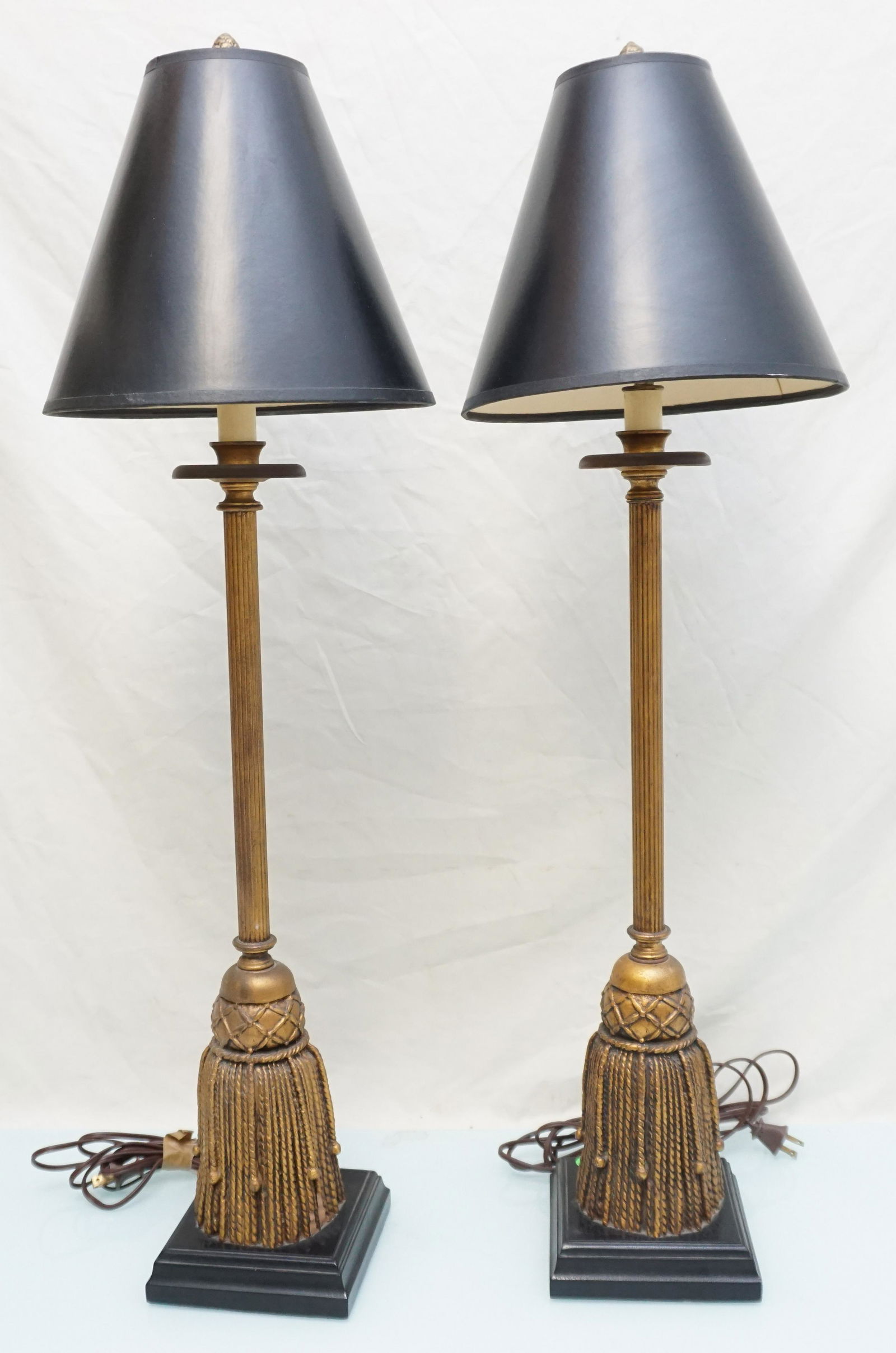 PAIR MCM DOROTHY DRAPER STYLE TASSEL LAMPS (1 of 4)