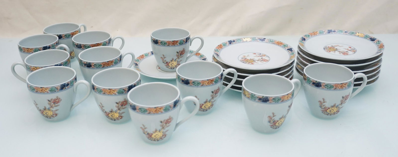 24 PC RAYNAUD LIMOGES KOUTANI (CELADON) DEMITASSE SET (1 of 7)