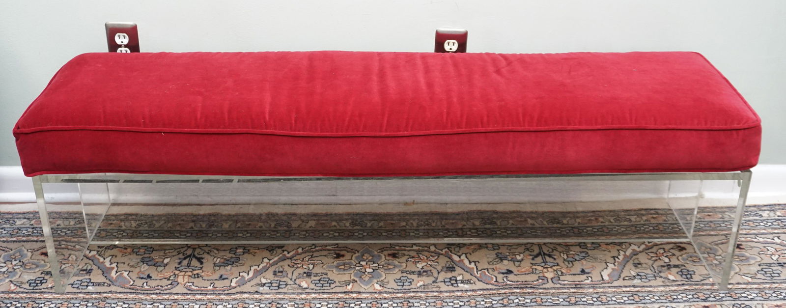 MCM HUGH NEWELL JACOBSEN LUCITE BENCH (1 of 4)