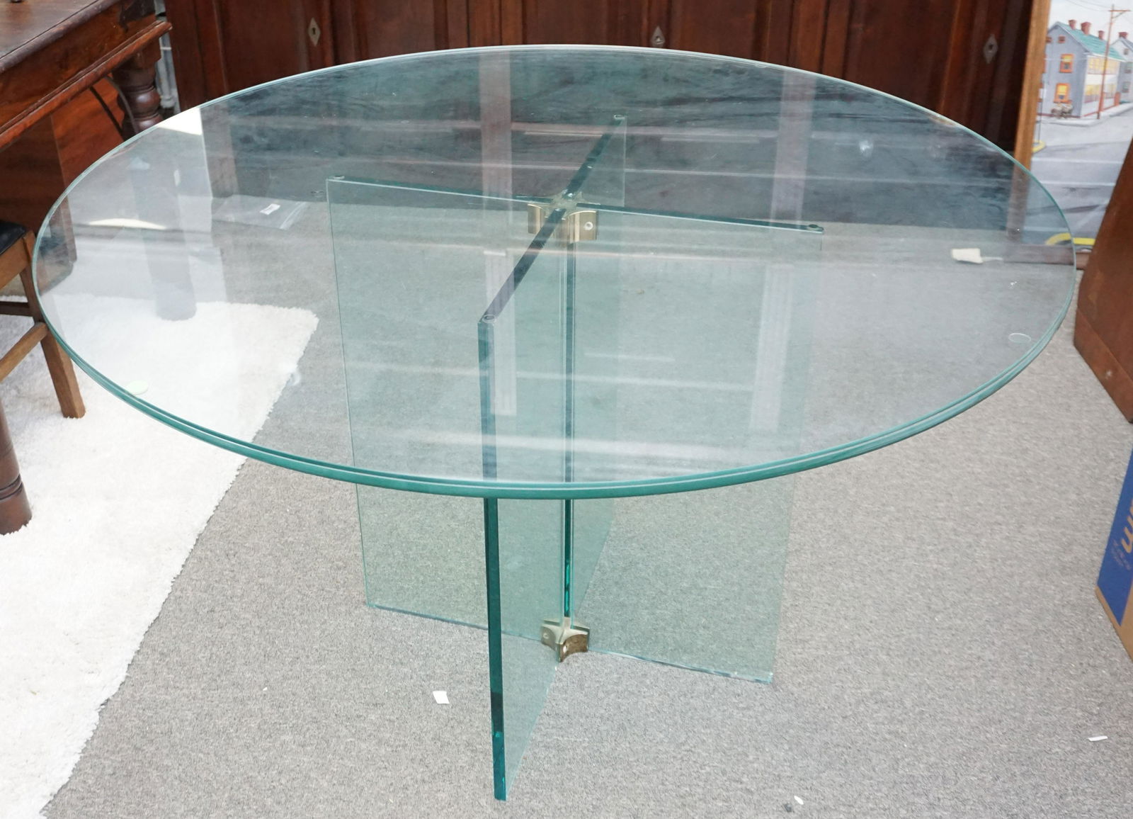 MCM GLASS BREAKFAST TABLE JACOBSON (1 of 5)