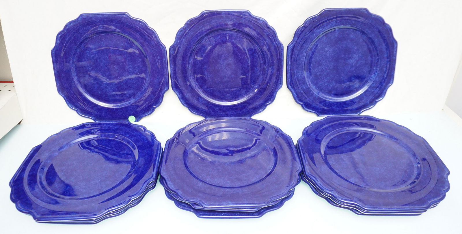 12 CHRISTOFLE PAVILION COBALT SERVICE PLATES (1 of 4)