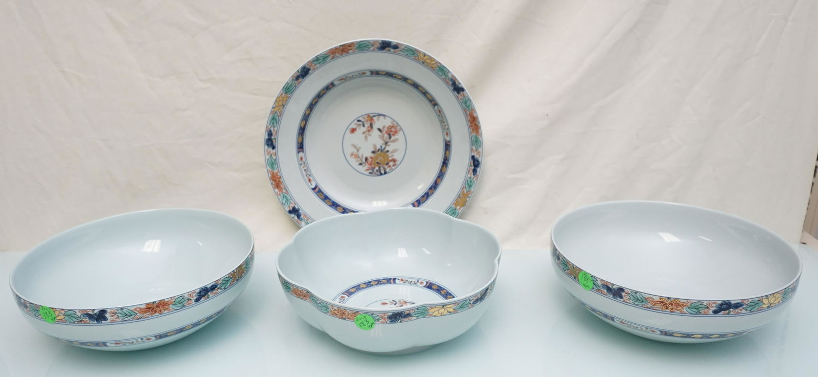 4 PC RAYNAUD LIMOGES KOUTANI (CELADON) LARGE BOWLS (1 of 6)